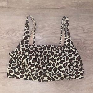 NWOT Kona Sol Leopard Bikini Top